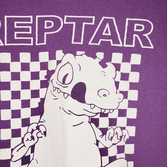 Nickelodeon Rugrats Reptar '91 Retro Style Purple Tee w/ Japanese Text Y:L A:S - Picture 4 of 10